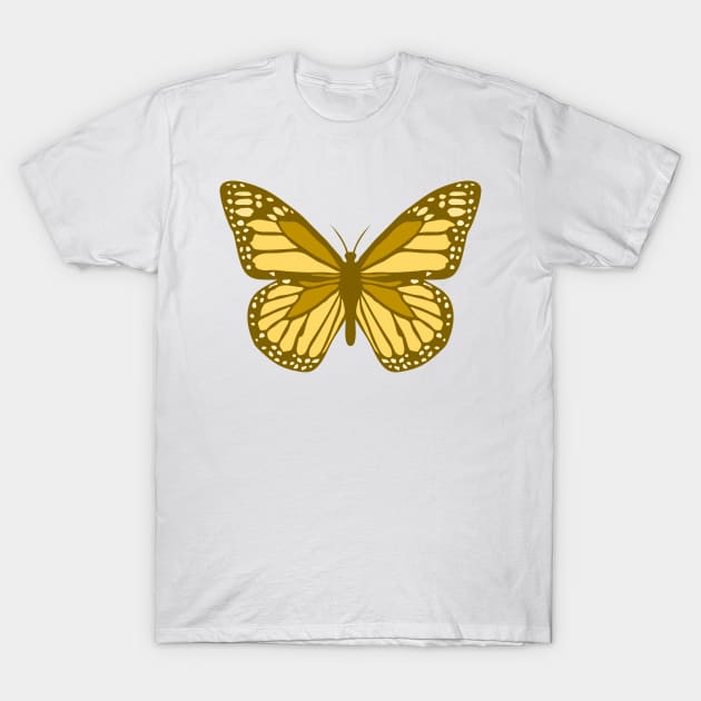 Butterfly (Gold) T-Shirt by inotyler